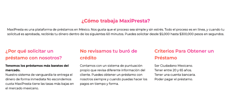 Cómo trabaja MaxiPresta.