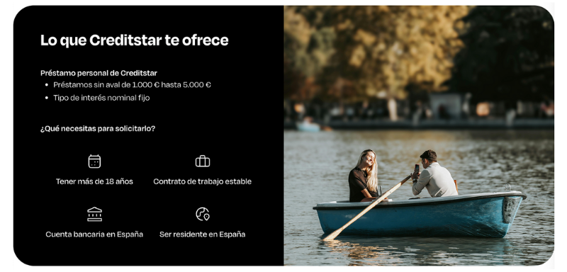 Lo que Creditstar ofrece.